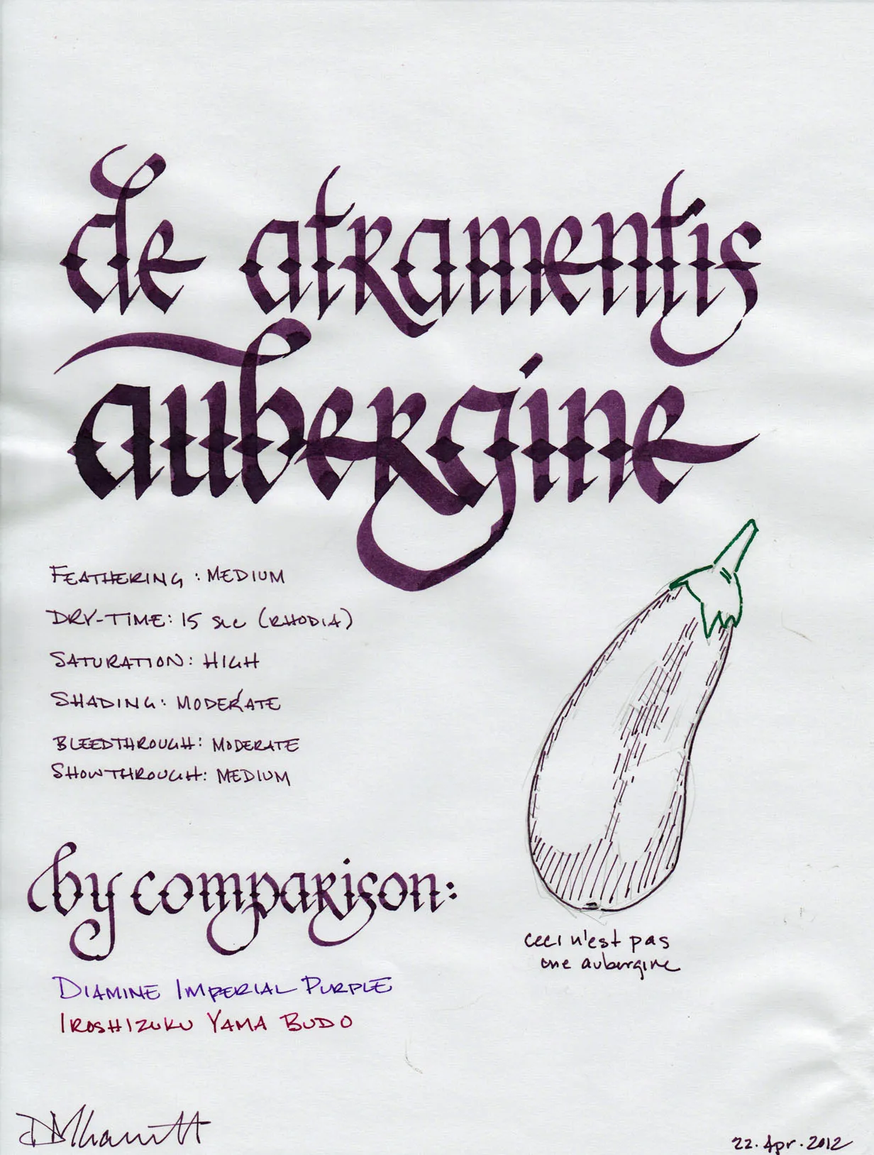 De Atramentis Aubergine