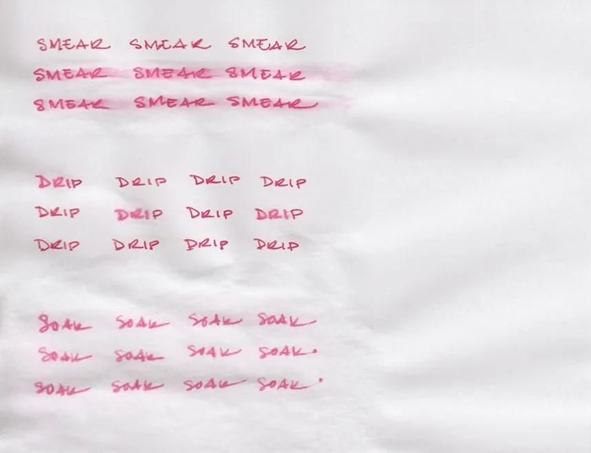 J. Herbin Rouge Opera water test