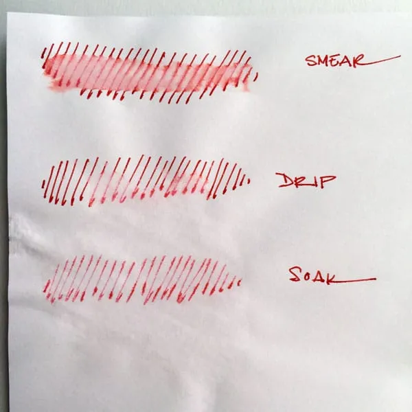 Noodler&#x27;s Berning Red water test